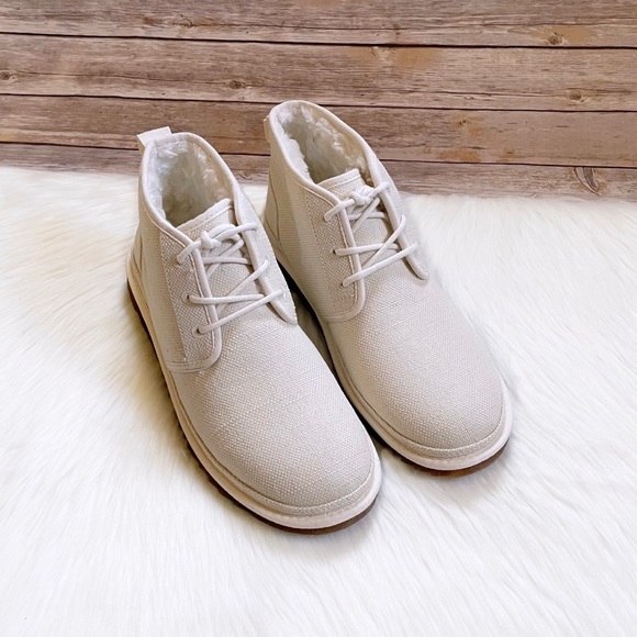 UGG Men’s Neumel Natural Hemp Canvas Chukka Boots - Picture 5 of 7